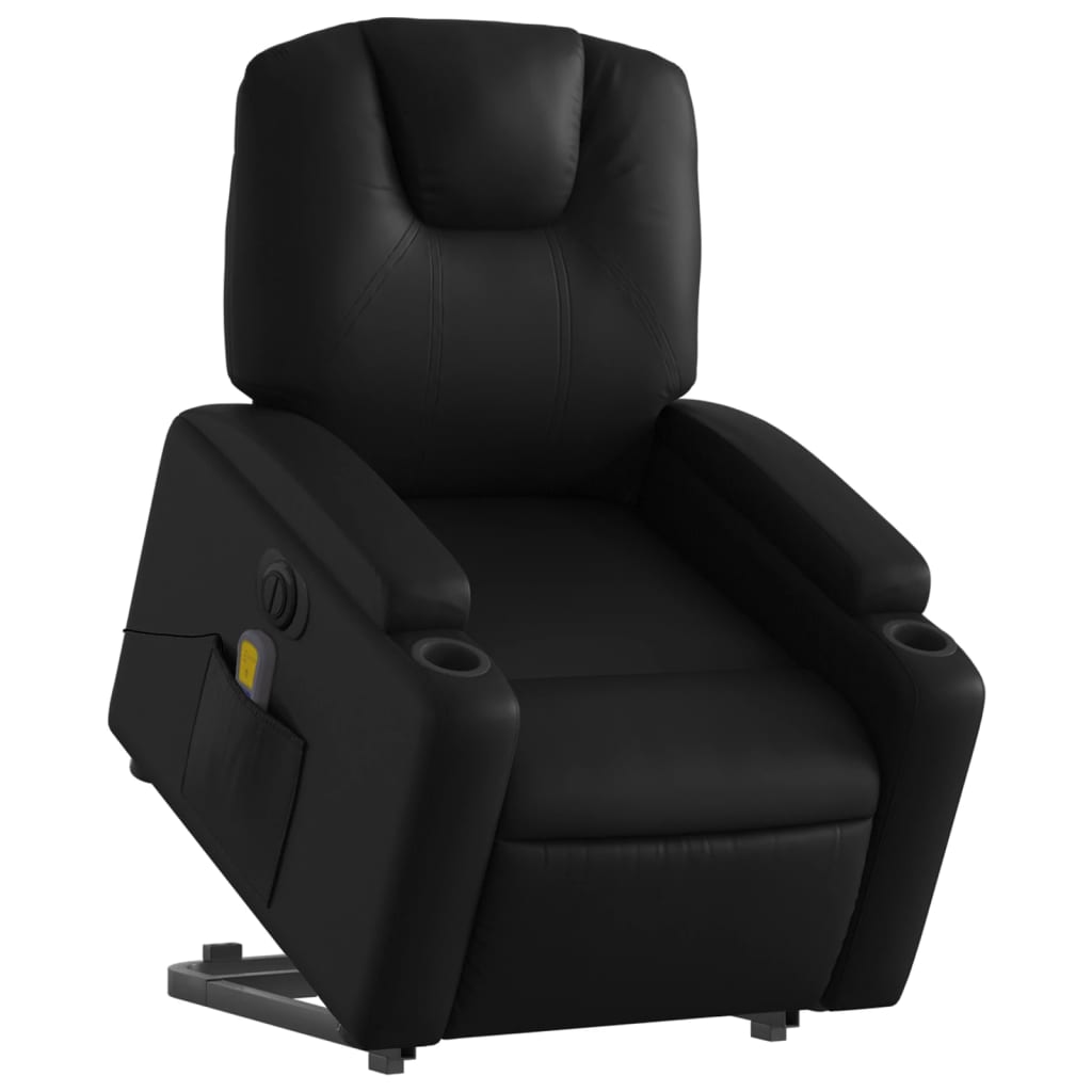 Fauteuil inclinable de massage électrique noir similicuir - XIOS