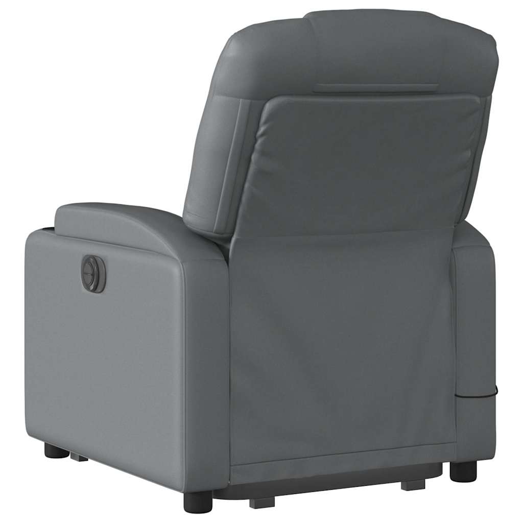 Fauteuil inclinable de massage électrique gris similicuir - XIOS