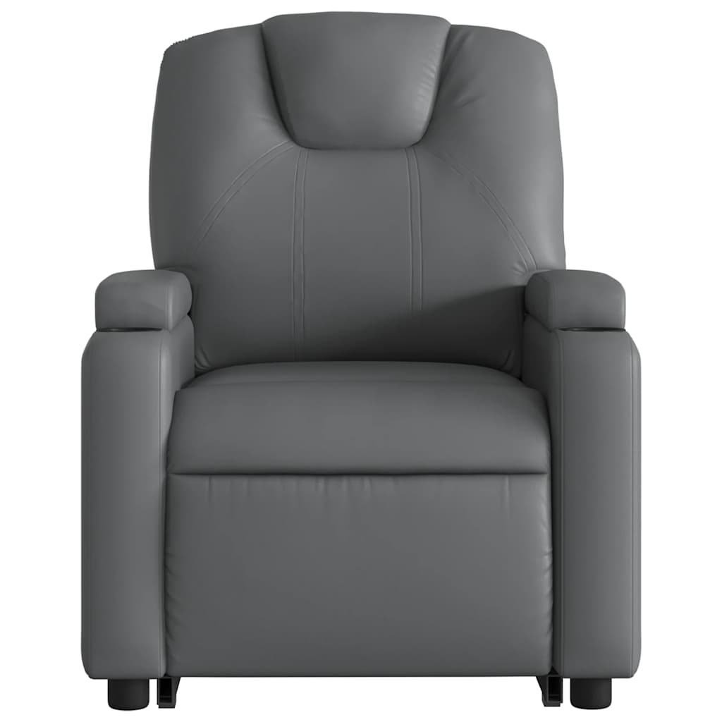 Fauteuil inclinable de massage électrique gris similicuir - XIOS