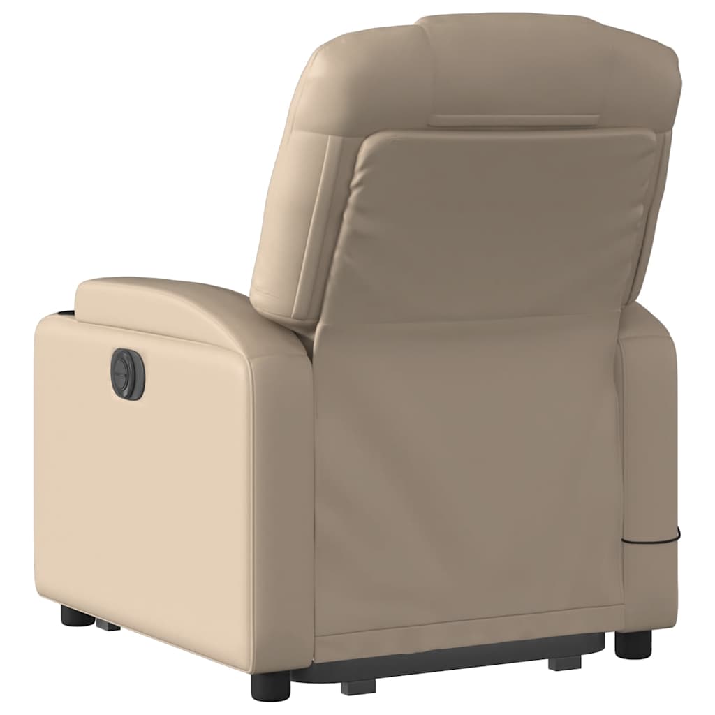 Fauteuil inclinable de massage électrique cappuccino similicuir - XIOS