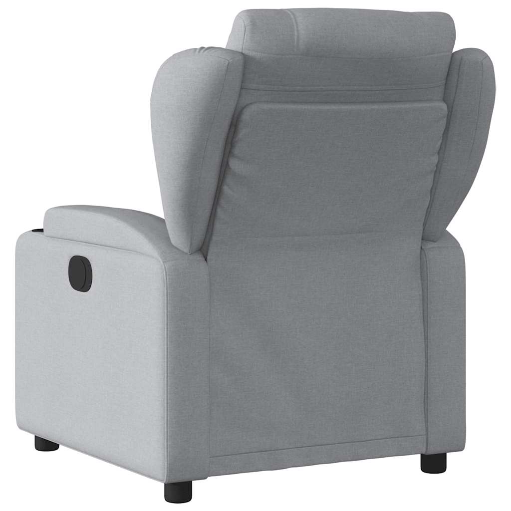Fauteuil de massage inclinable électrique gris clair tissu - XIOS