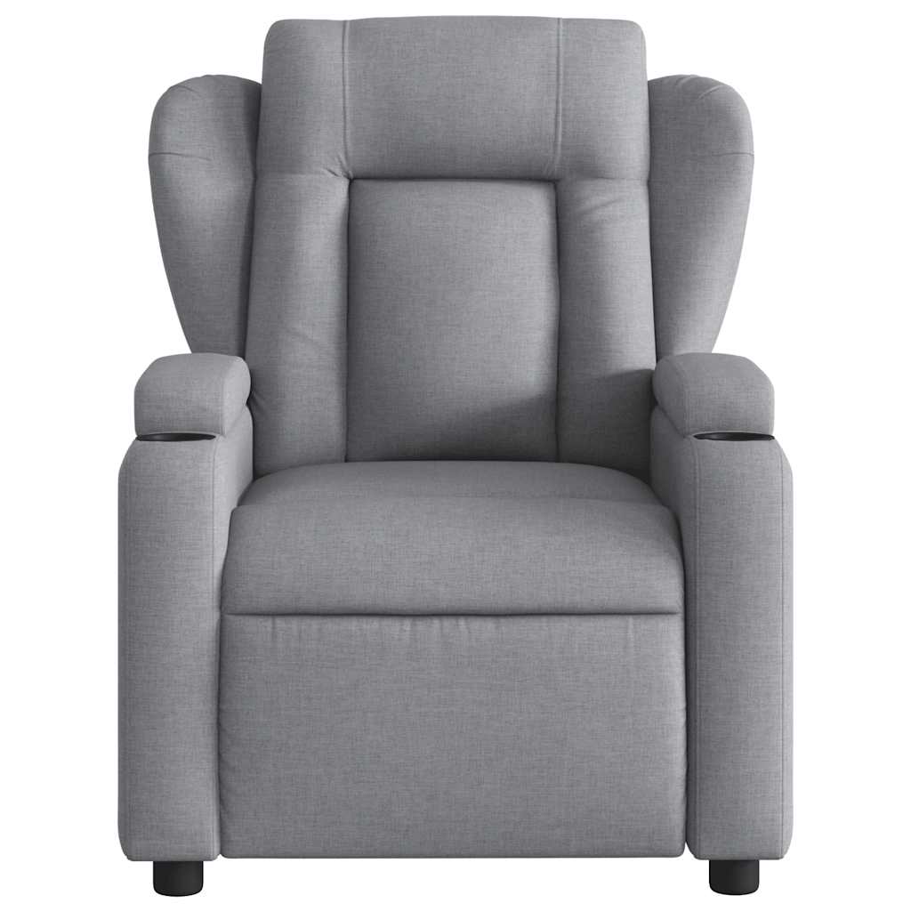 Fauteuil de massage inclinable électrique gris clair tissu - XIOS