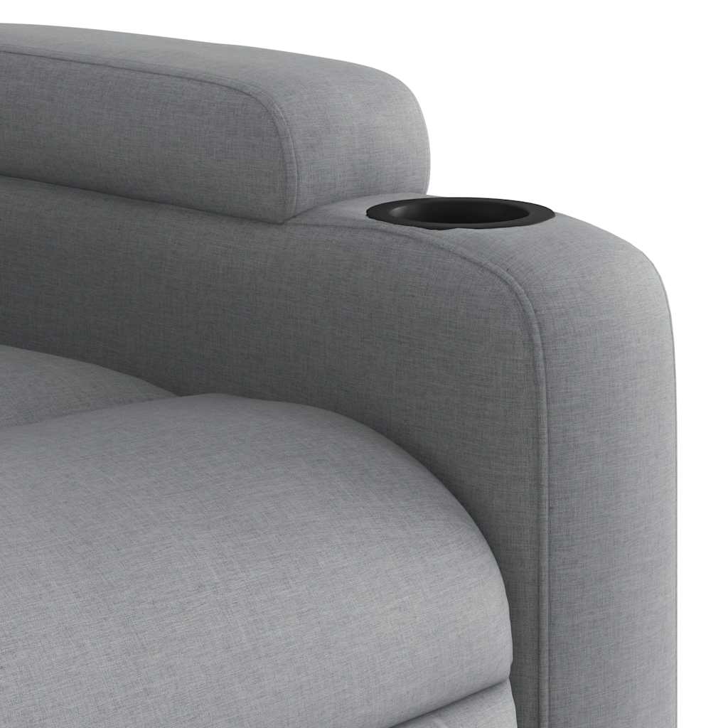 Fauteuil de massage inclinable électrique gris clair tissu - XIOS