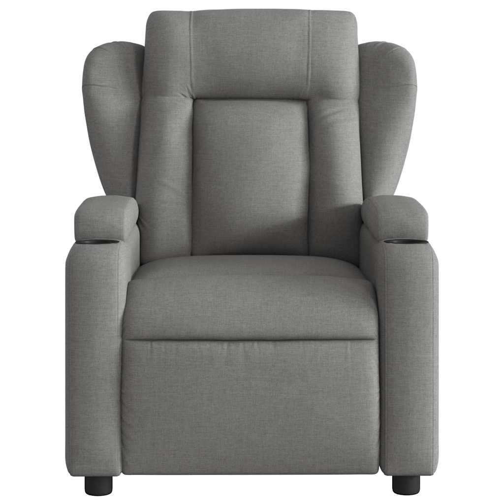 Fauteuil inclinable de massage électrique gris foncé tissu - XIOS