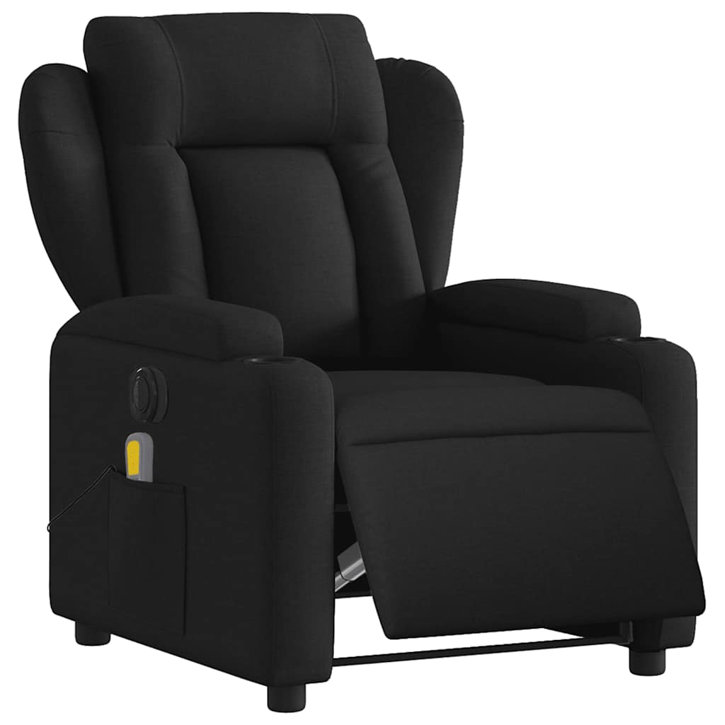 Fauteuil de massage inclinable électrique Noir Tissu - XIOS
