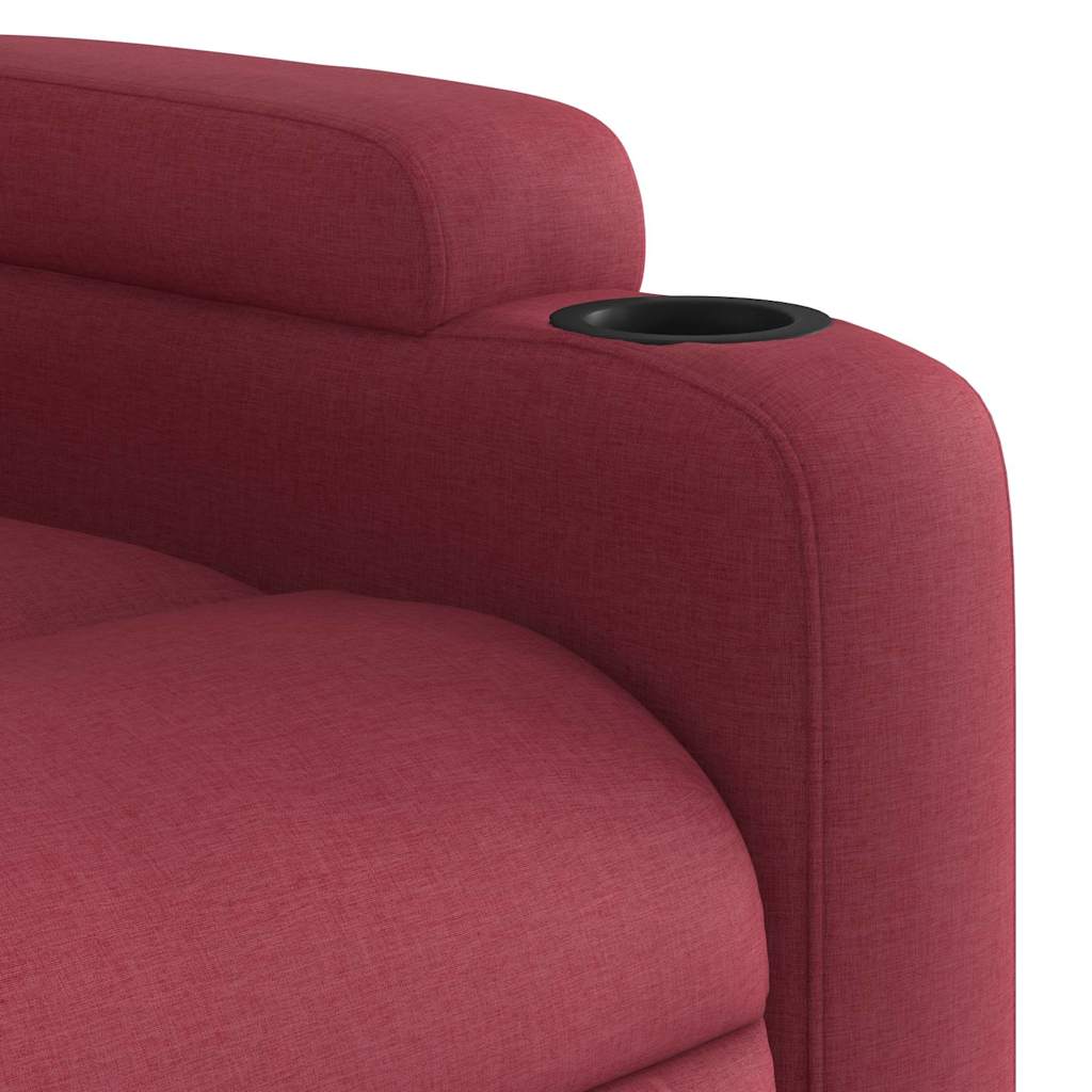 Fauteuil de massage inclinable électrique Rouge bordeaux Tissu - XIOS