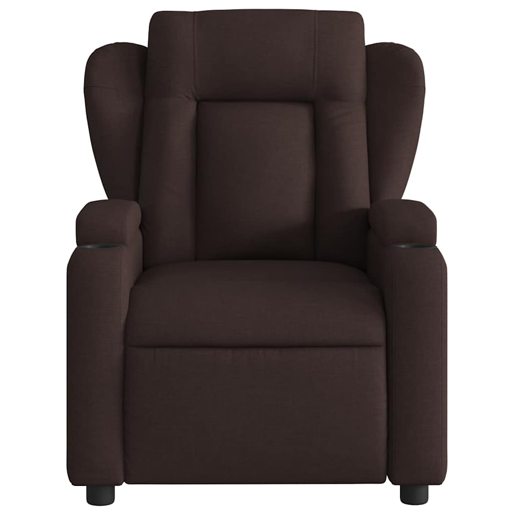 Fauteuil de massage inclinable électrique Marron foncé Tissu - XIOS