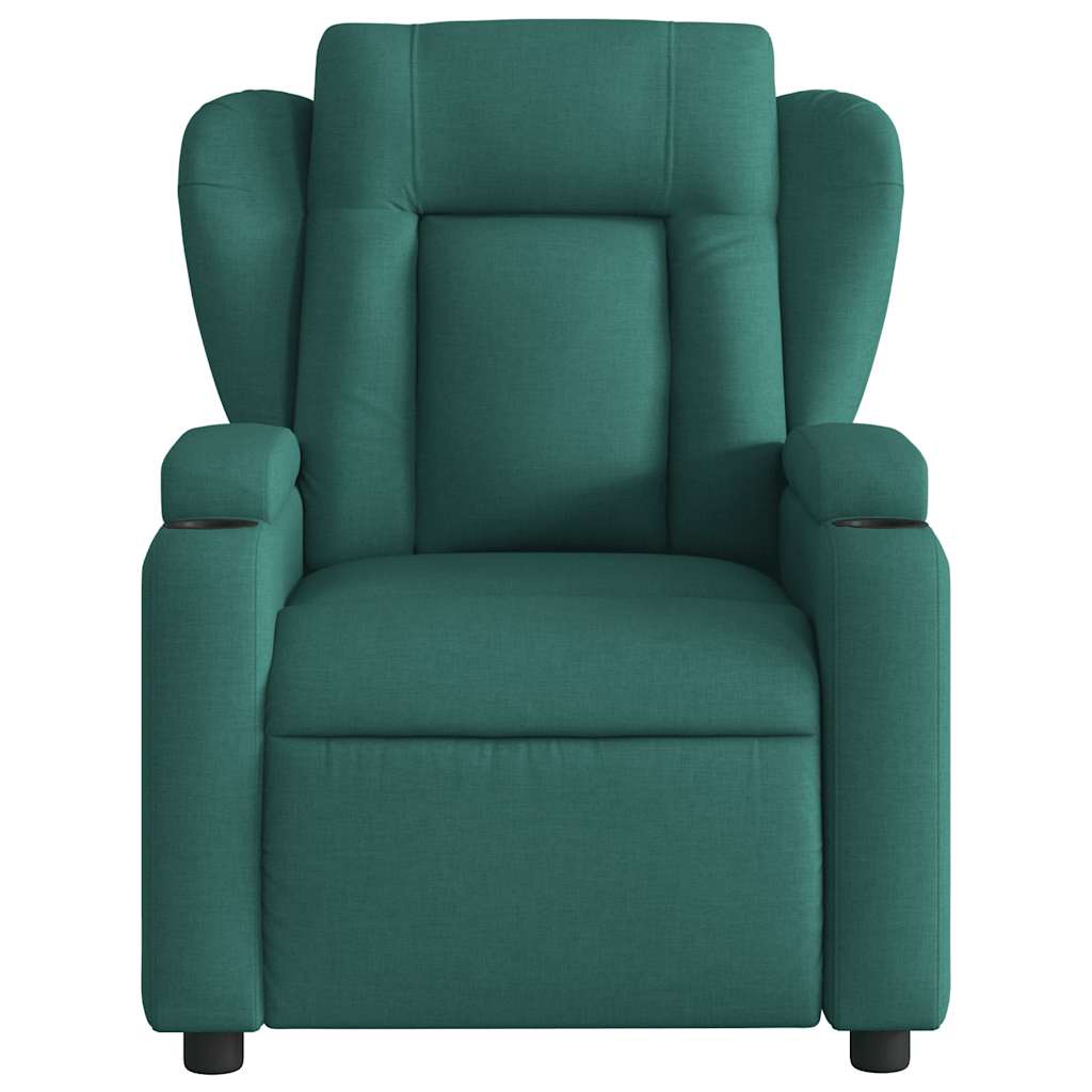 Fauteuil de massage inclinable électrique Vert foncé Tissu - XIOS