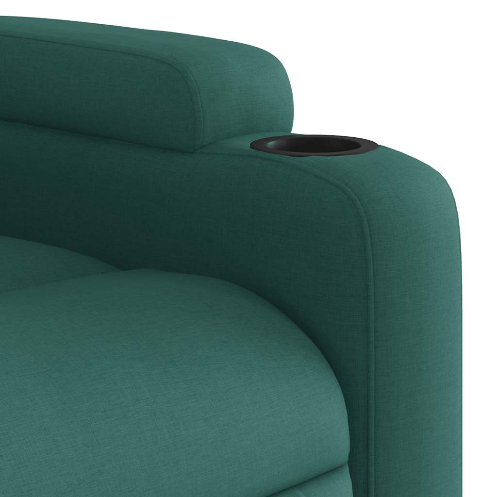 Fauteuil de massage inclinable électrique Vert foncé Tissu - XIOS