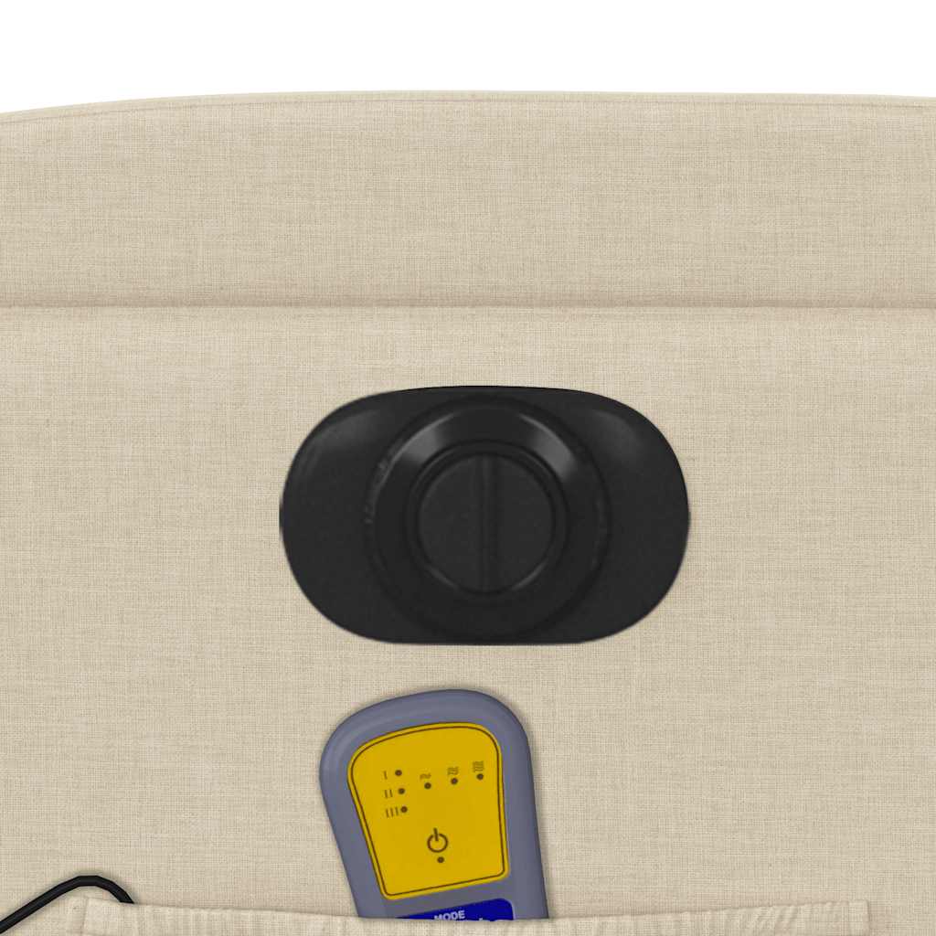 Fauteuil inclinable de massage électrique crème tissu - XIOS