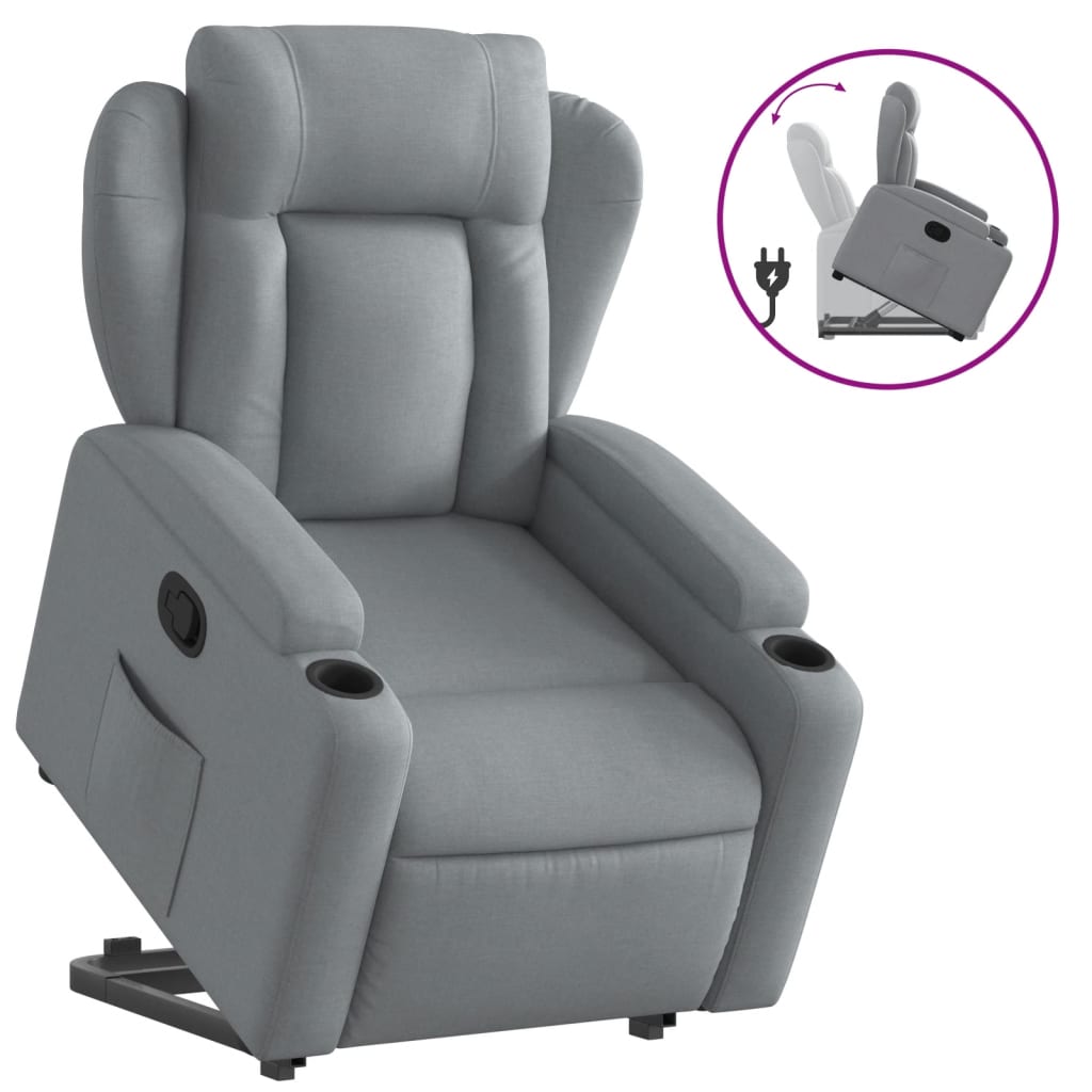 Fauteuil inclinable Gris clair Tissu - XIOS