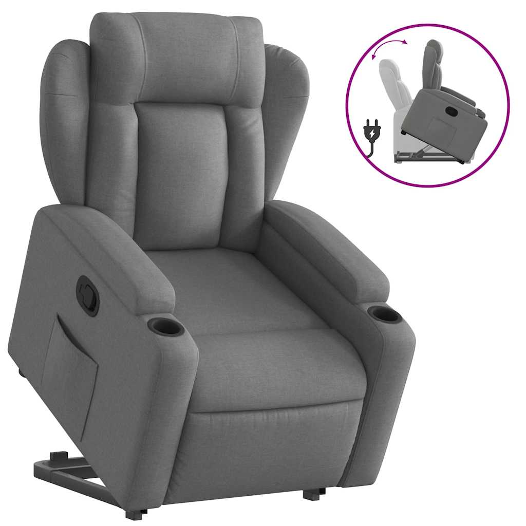 Fauteuil inclinable Gris foncé Tissu - XIOS