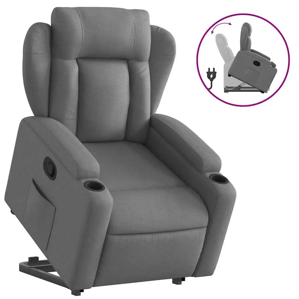 Fauteuil inclinable Gris foncé Tissu - XIOS