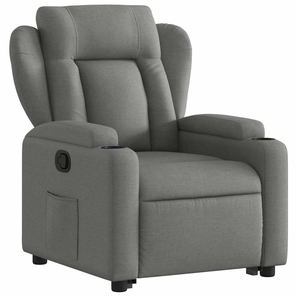 Fauteuil inclinable Gris foncé Tissu - XIOS