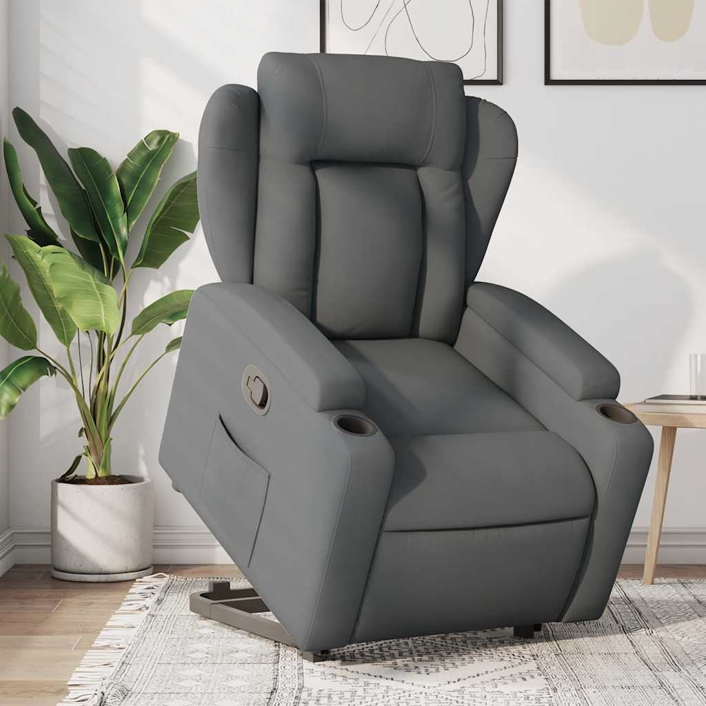 Fauteuil inclinable Gris foncé Tissu - XIOS