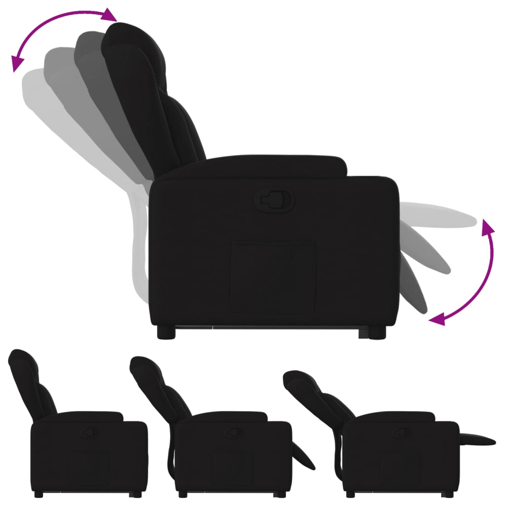 Fauteuil inclinable noir tissu - XIOS
