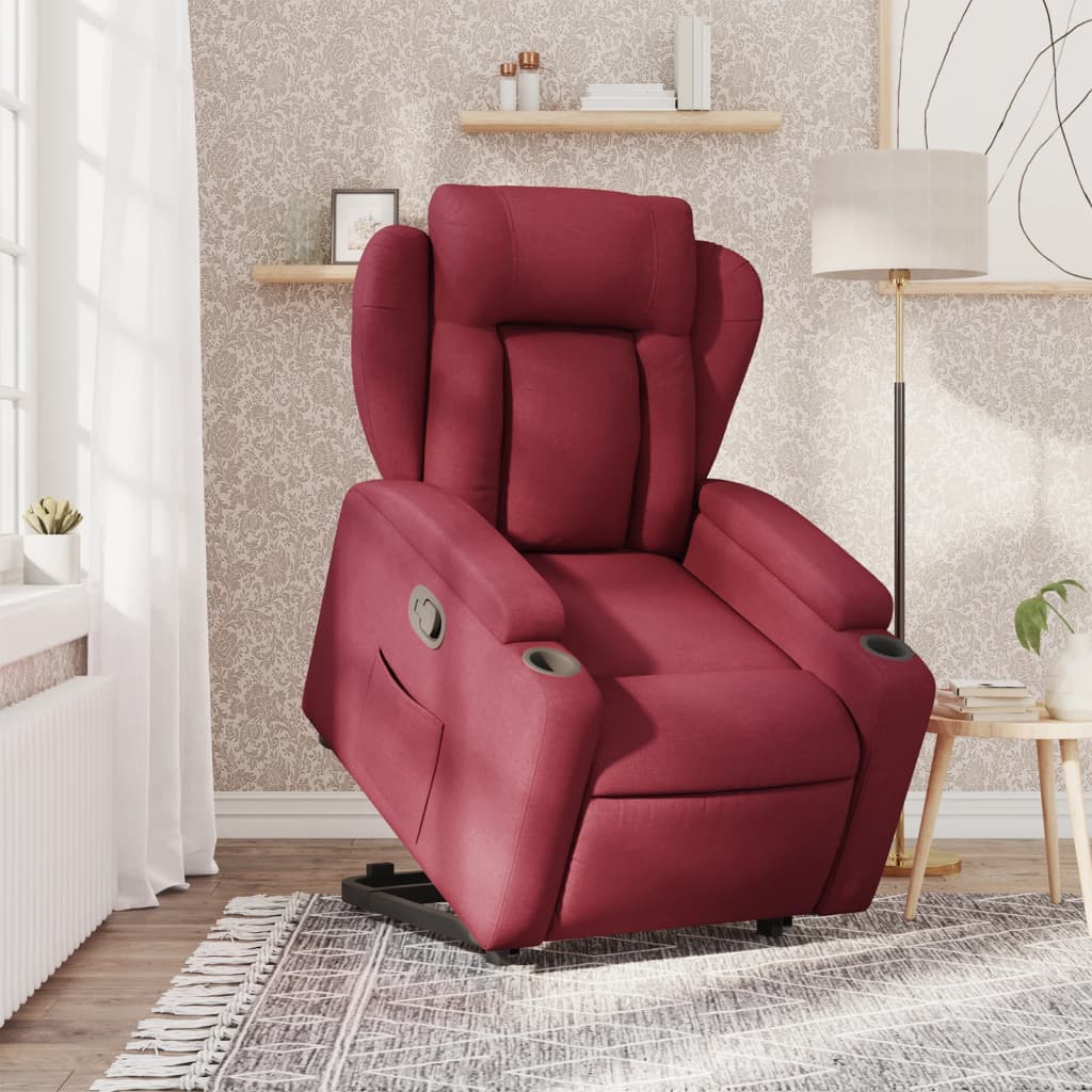 Fauteuil inclinable rouge bordeaux tissu - XIOS