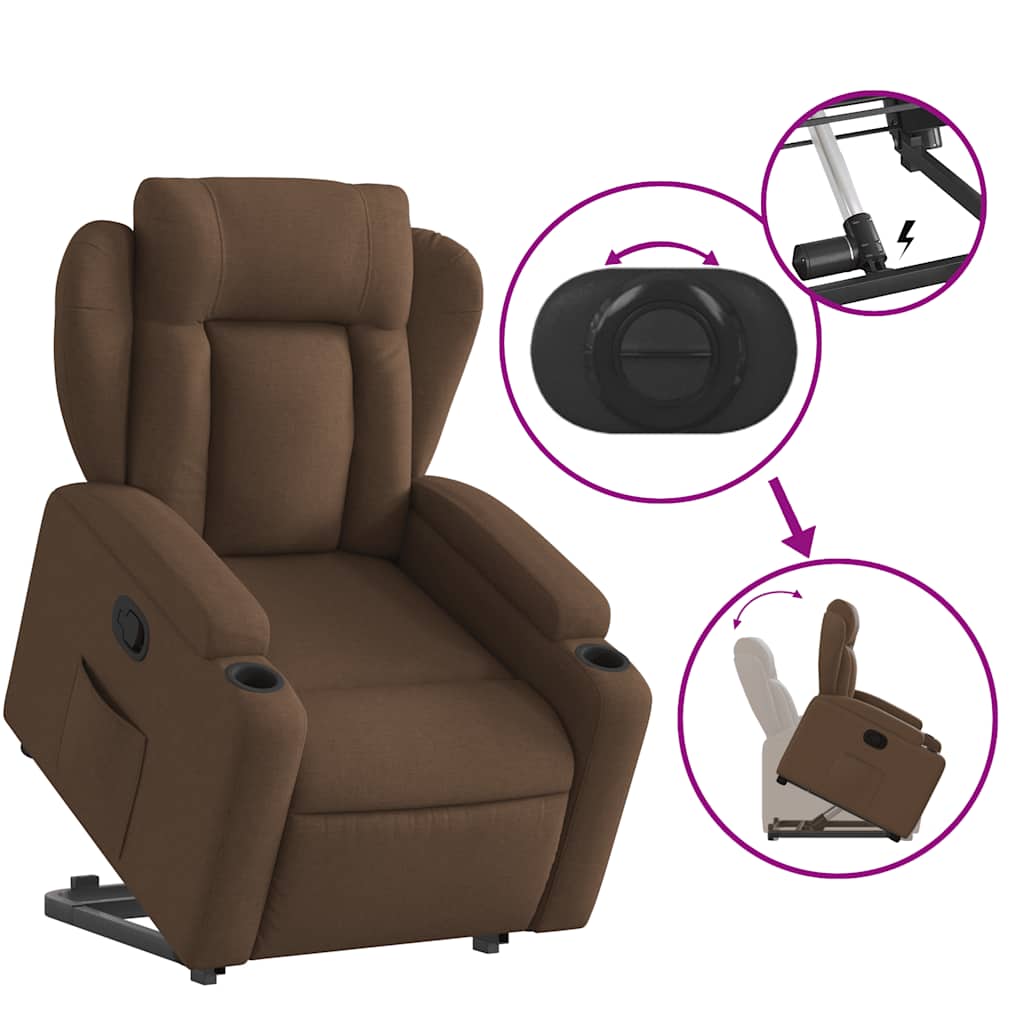 Fauteuil inclinable Marron Tissu - XIOS