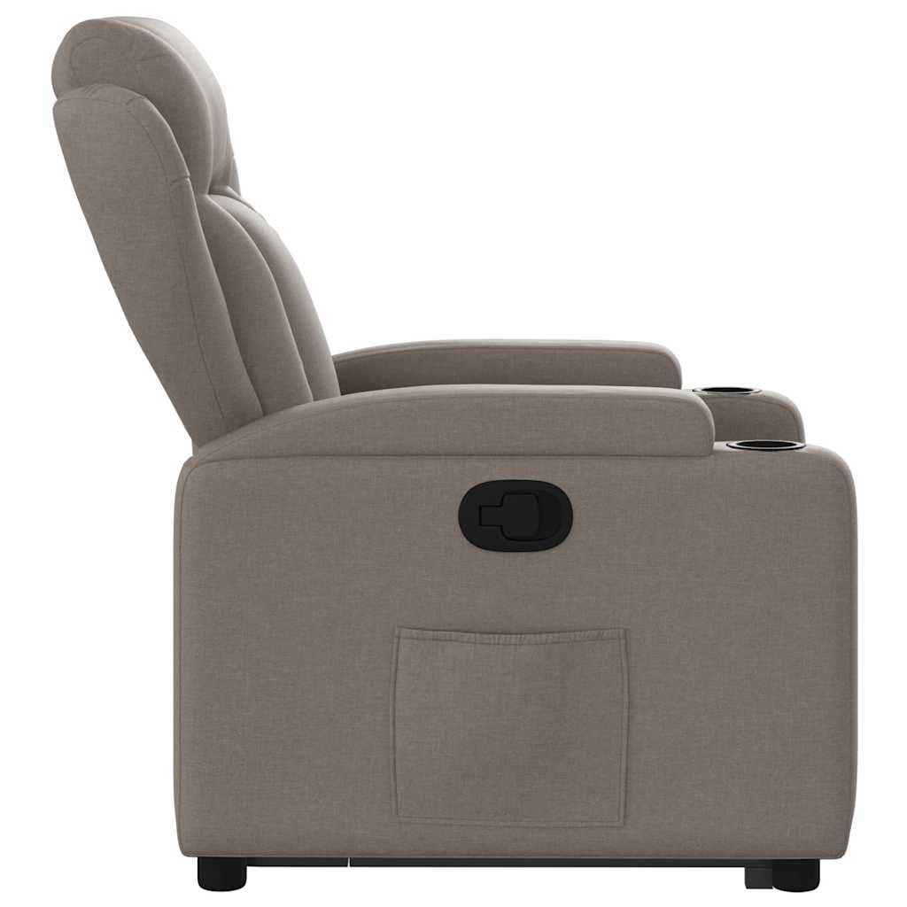 Fauteuil inclinable taupe tissu - XIOS