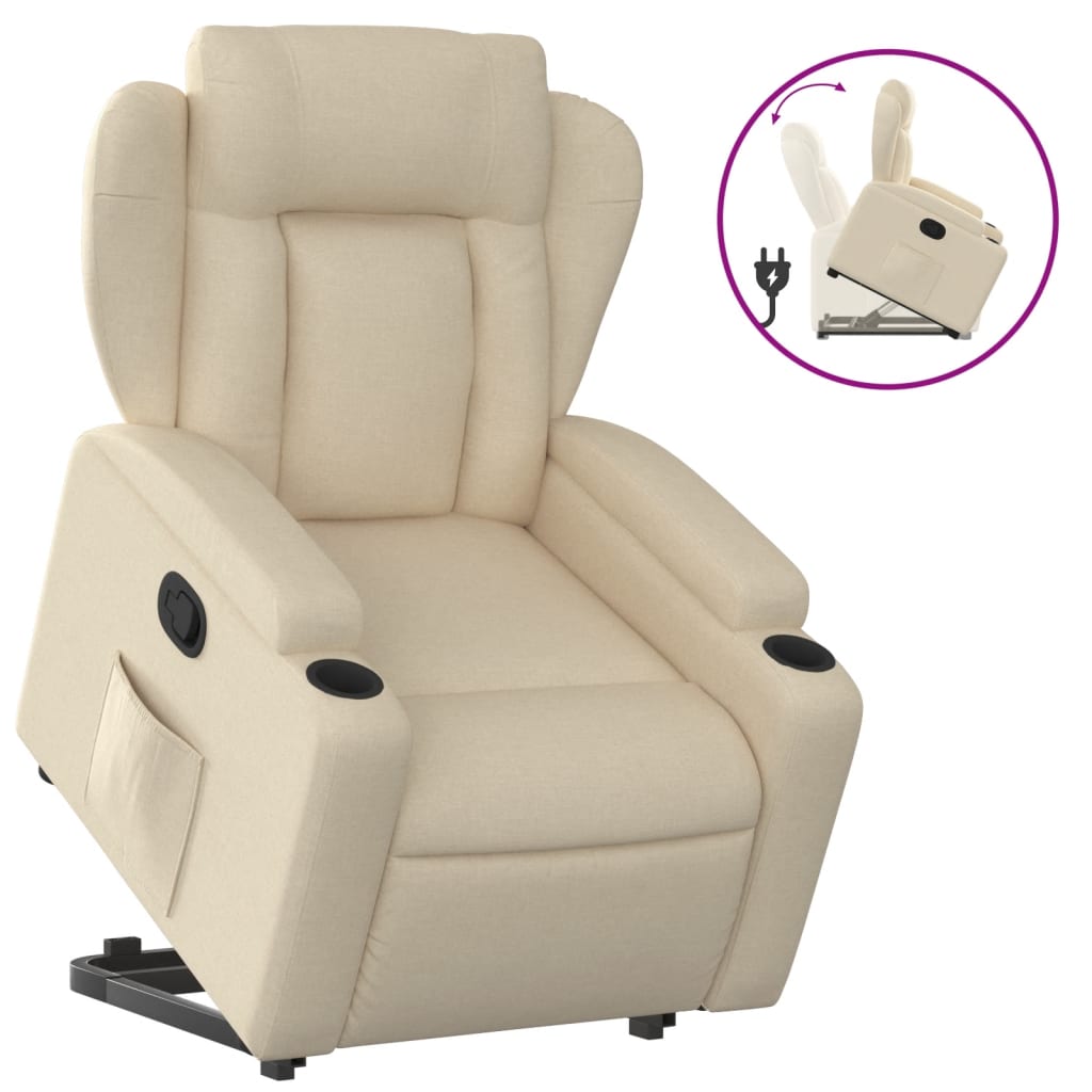 Fauteuil inclinable Crème Tissu - XIOS