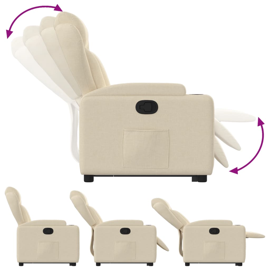 Fauteuil inclinable Crème Tissu - XIOS