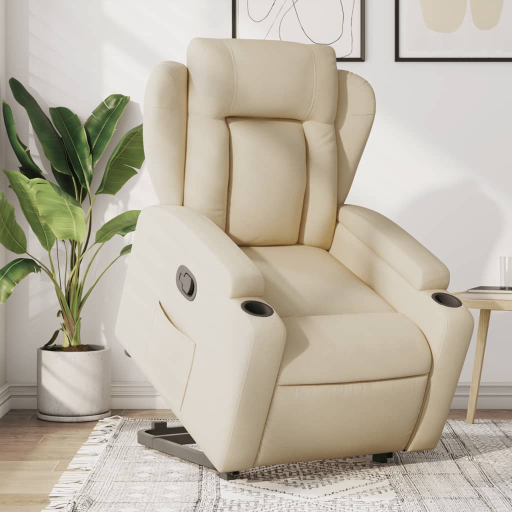 Fauteuil inclinable Crème Tissu - XIOS