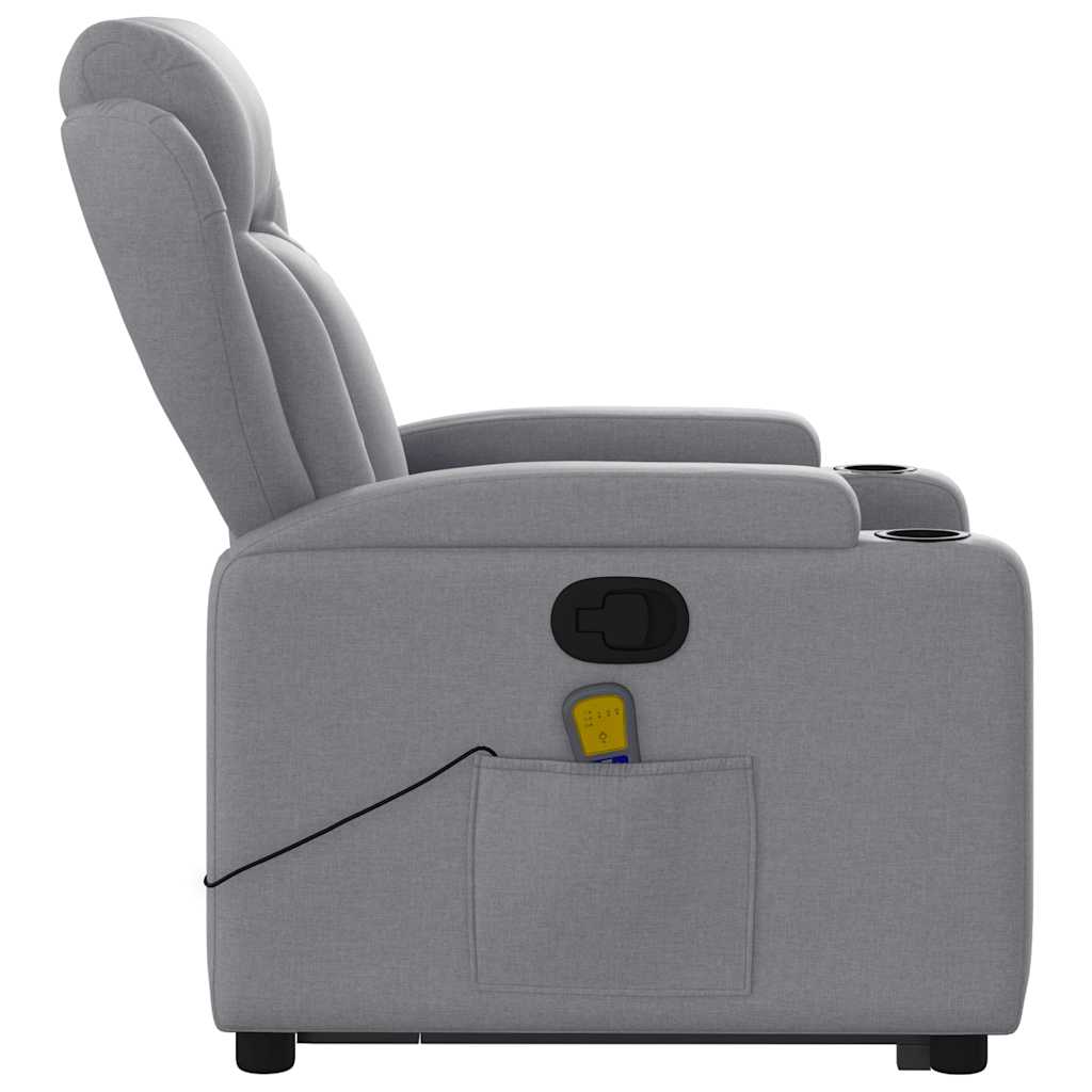 Fauteuil de massage inclinable Gris clair Tissu - XIOS