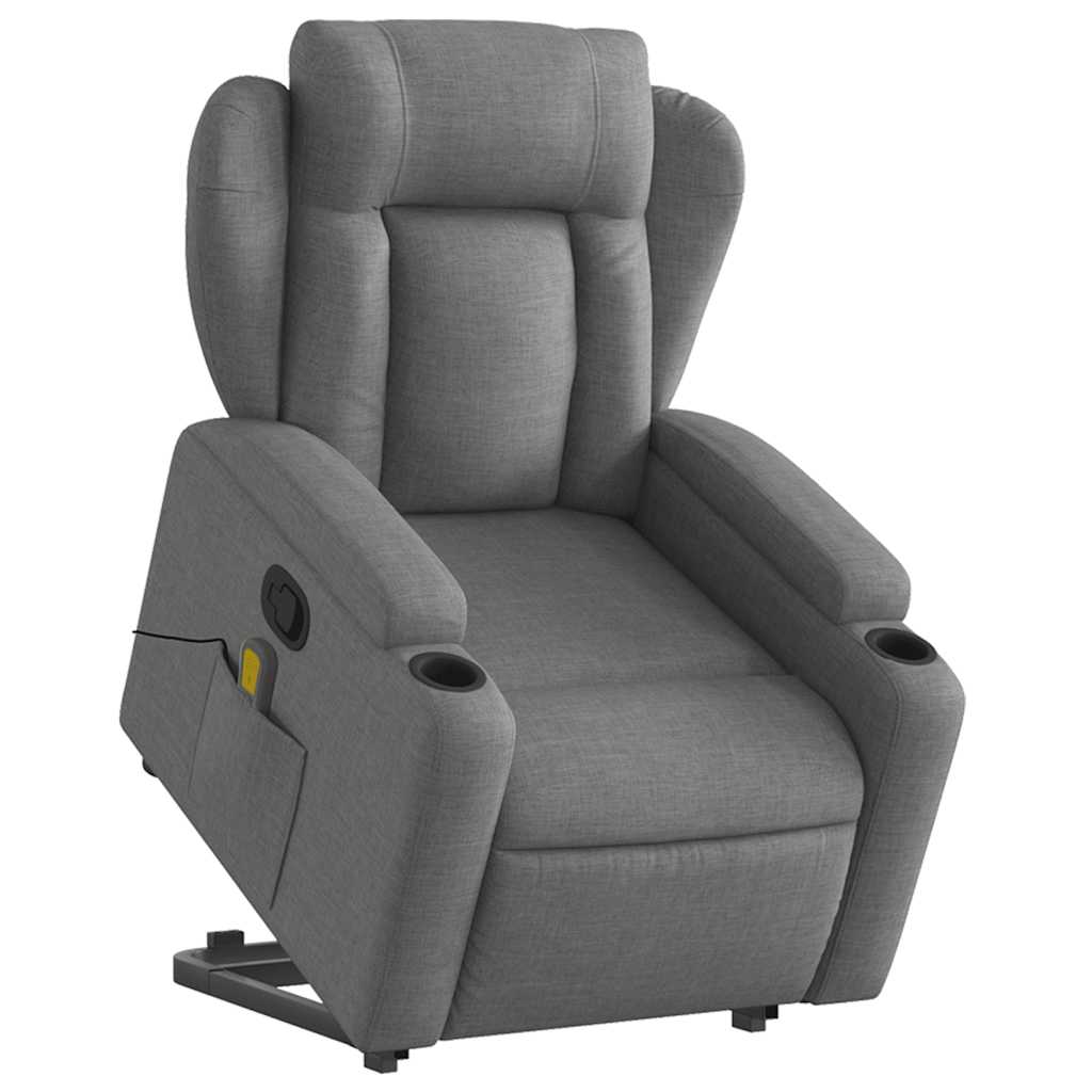 Fauteuil de massage inclinable Gris foncé Tissu - XIOS