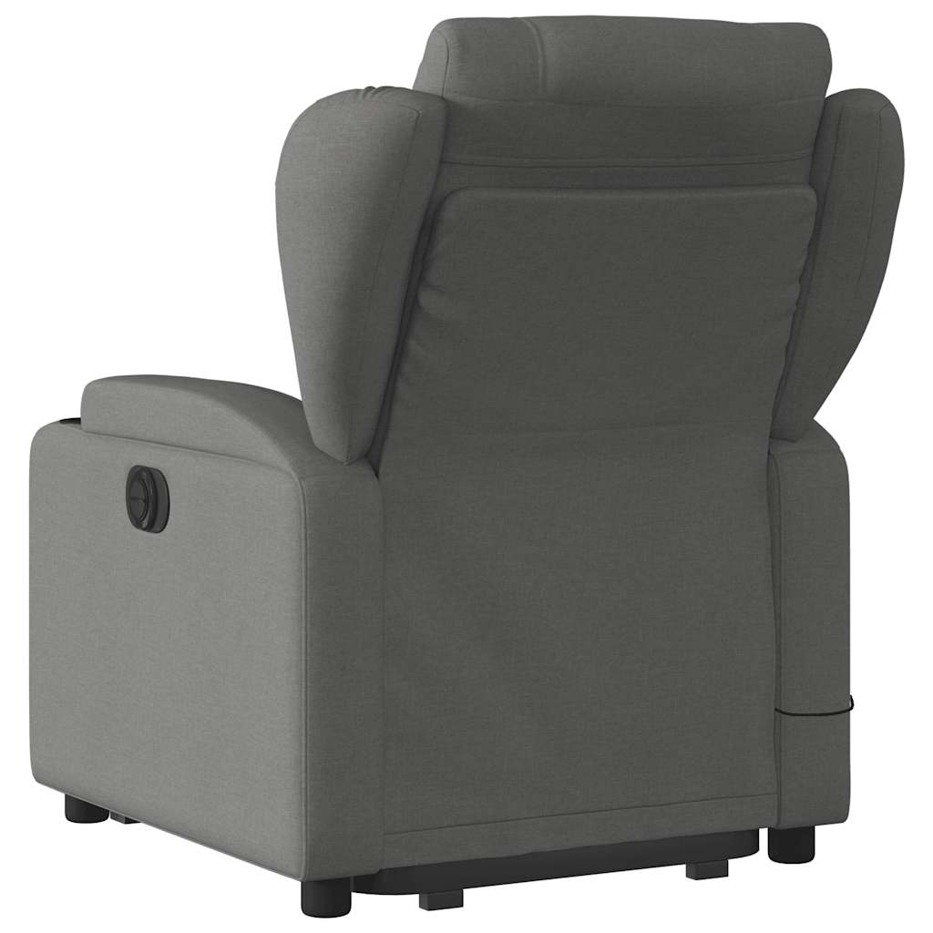 Fauteuil de massage inclinable Gris foncé Tissu