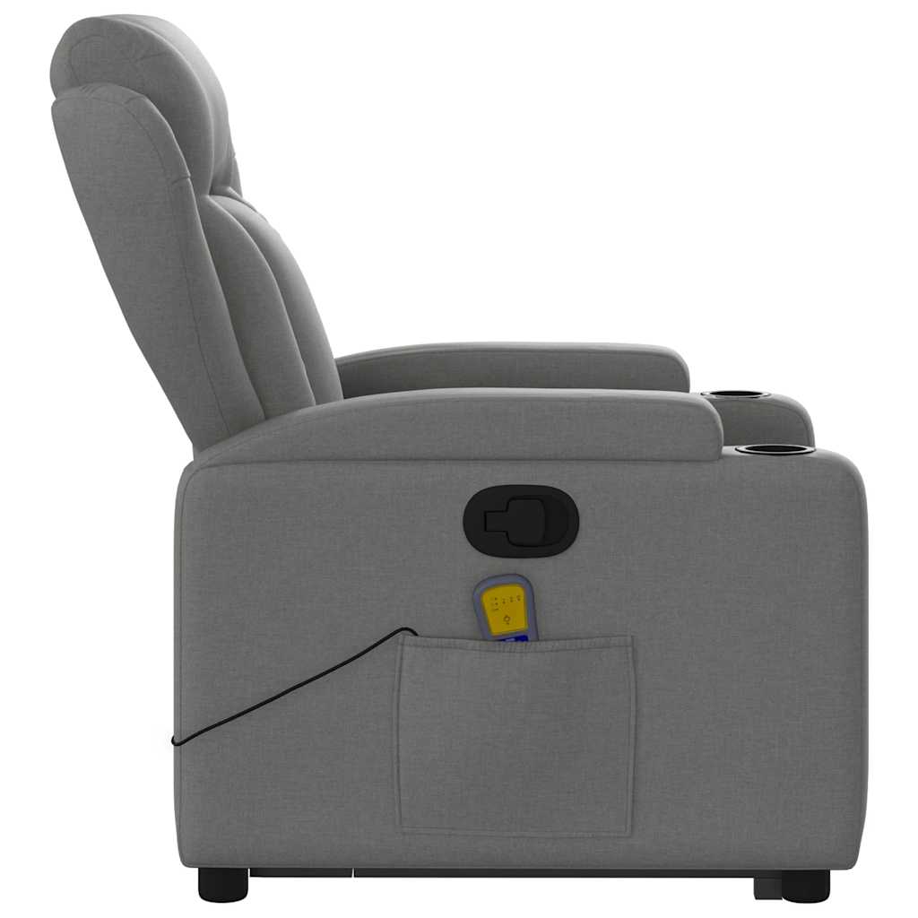 Fauteuil de massage inclinable Gris foncé Tissu - XIOS