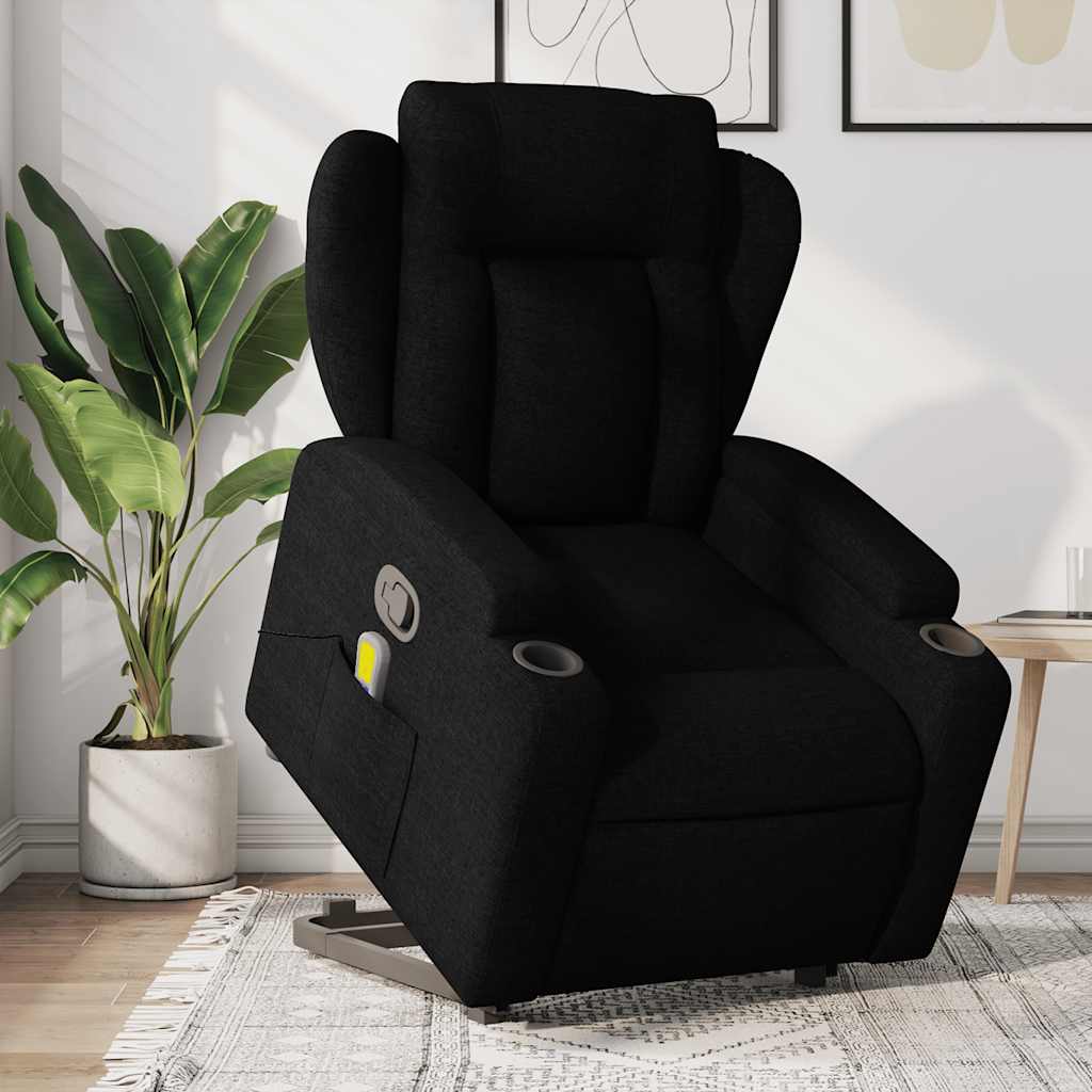 Fauteuil de massage inclinable Noir Tissu - XIOS