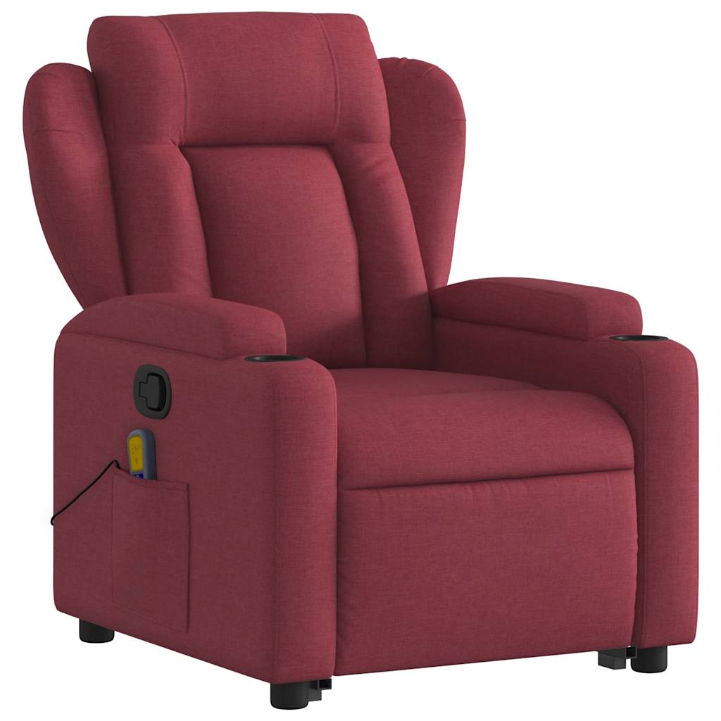 Fauteuil inclinable de massage Rouge bordeaux Tissu - XIOS