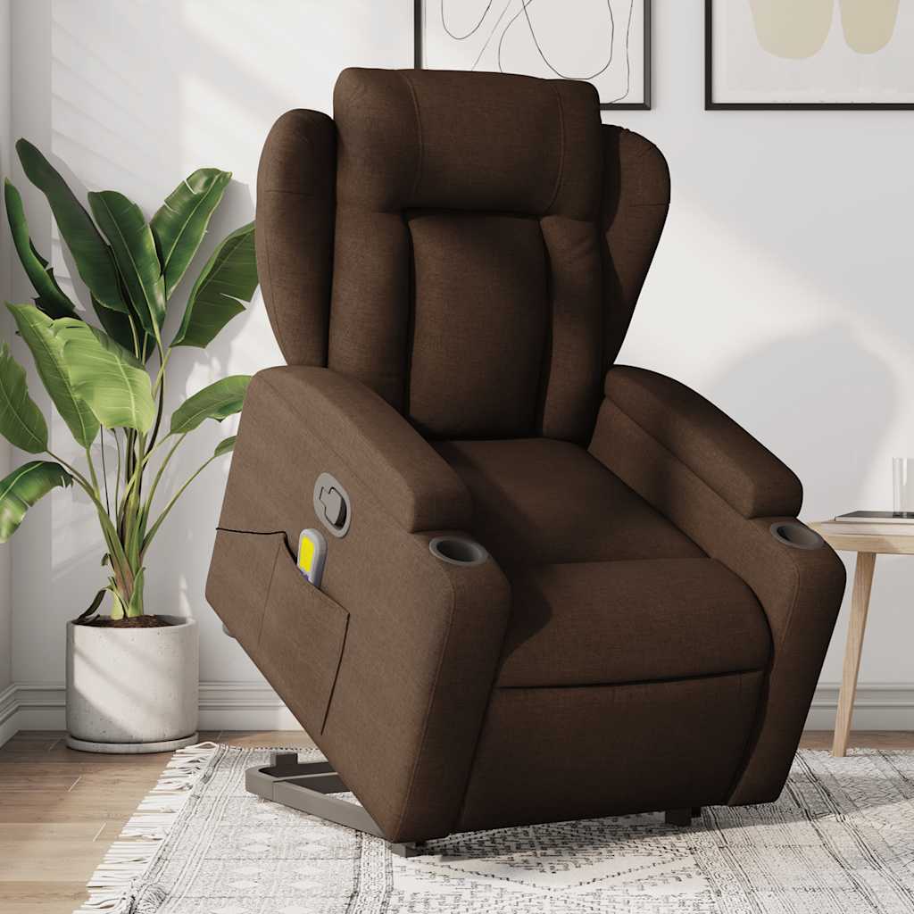 Fauteuil de massage inclinable Marron Tissu - XIOS