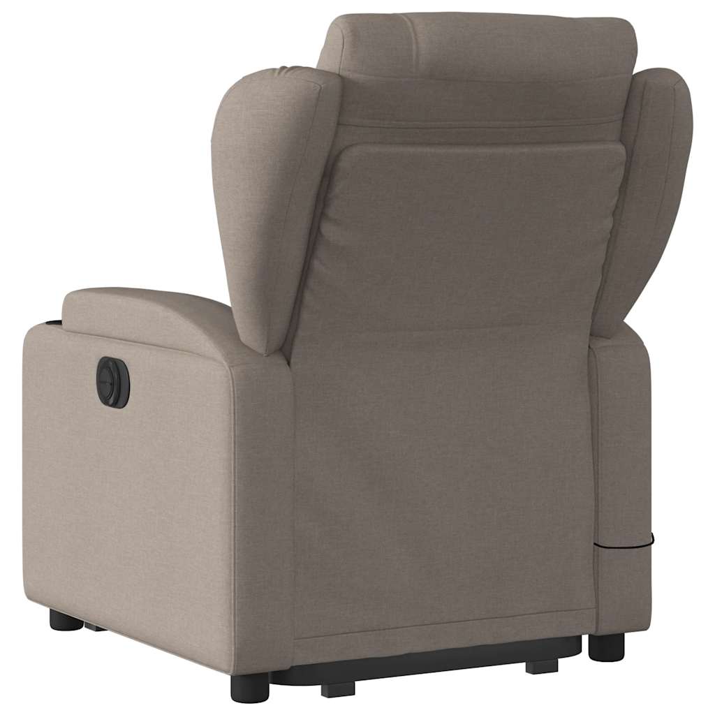 Fauteuil inclinable de massage Taupe Tissu