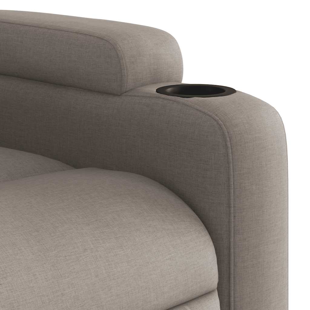 Fauteuil inclinable de massage Taupe Tissu
