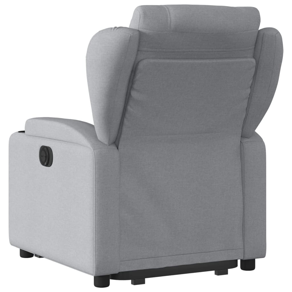 Fauteuil inclinable électrique gris clair tissu - XIOS