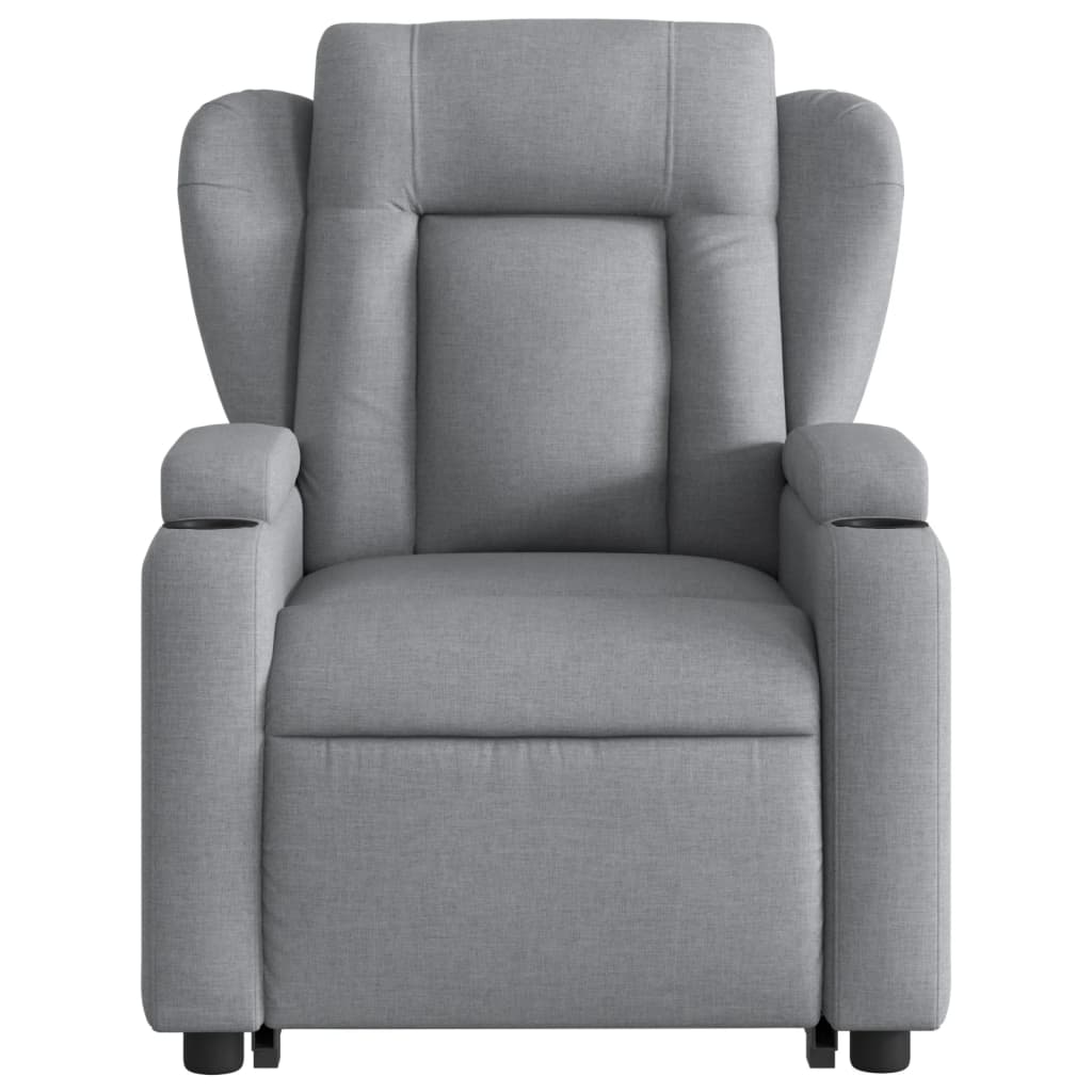 Fauteuil inclinable électrique gris clair tissu - XIOS