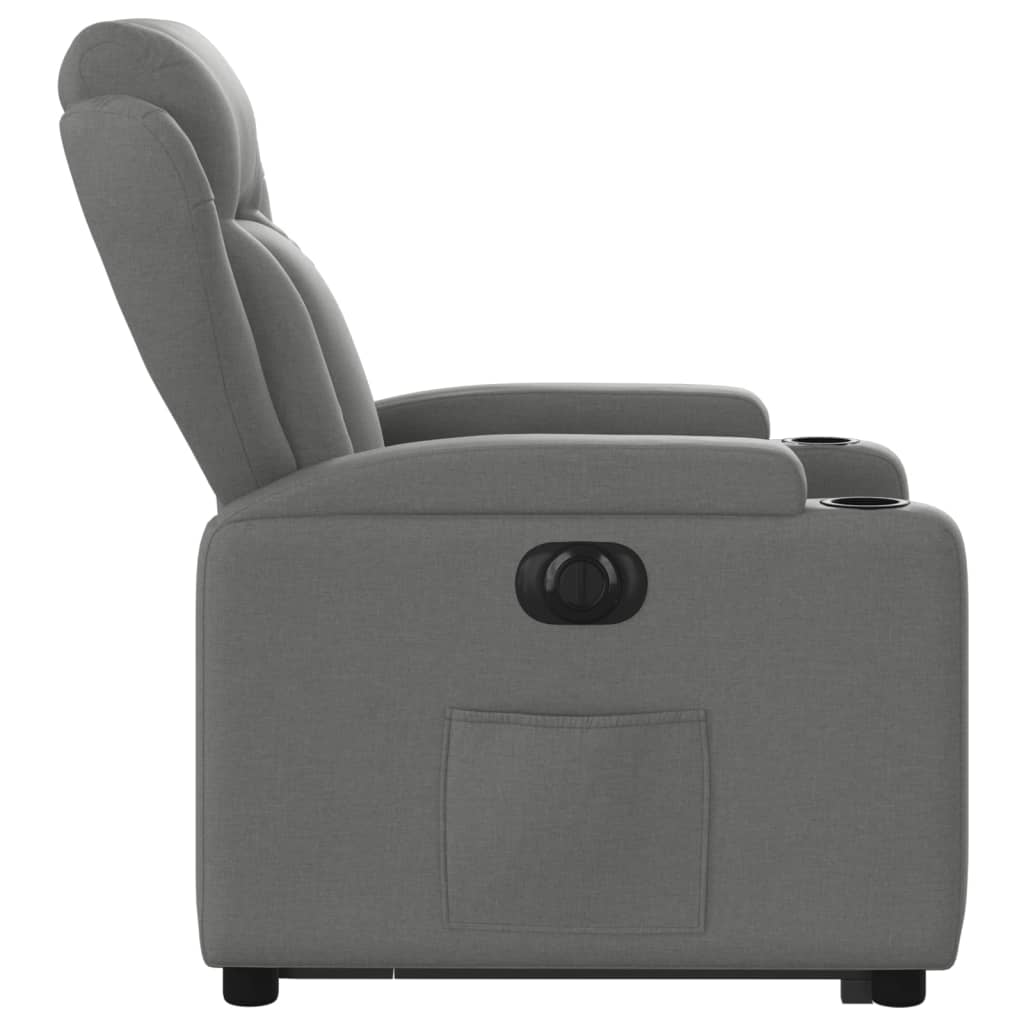 Fauteuil inclinable électrique gris foncé tissu