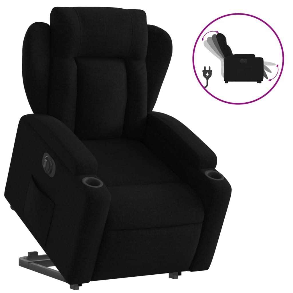 Fauteuil inclinable électrique noir tissu - XIOS