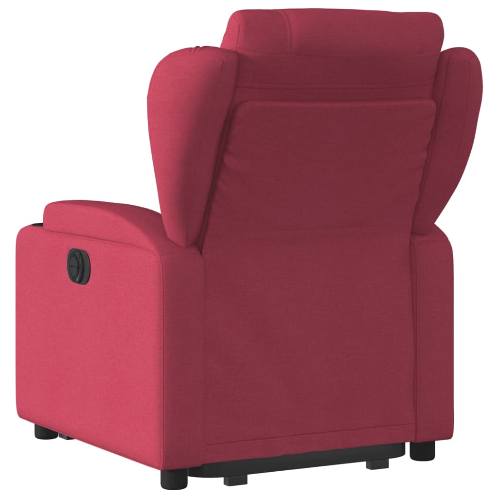 Fauteuil inclinable électrique rouge bordeaux tissu - XIOS