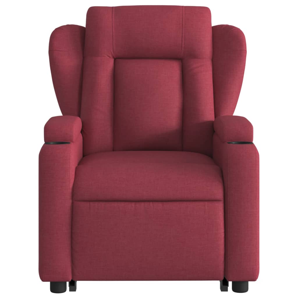 Fauteuil inclinable électrique rouge bordeaux tissu - XIOS