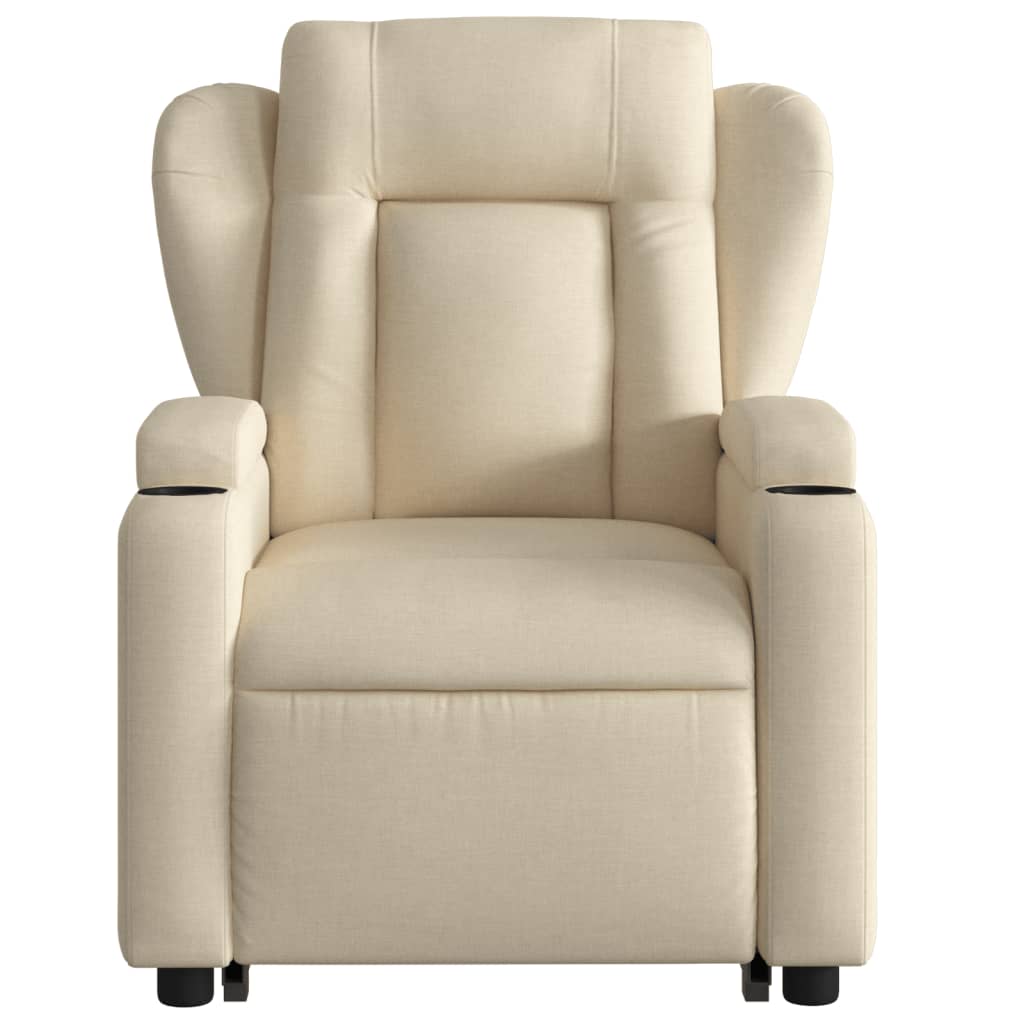 Fauteuil inclinable électrique crème tissu - XIOS