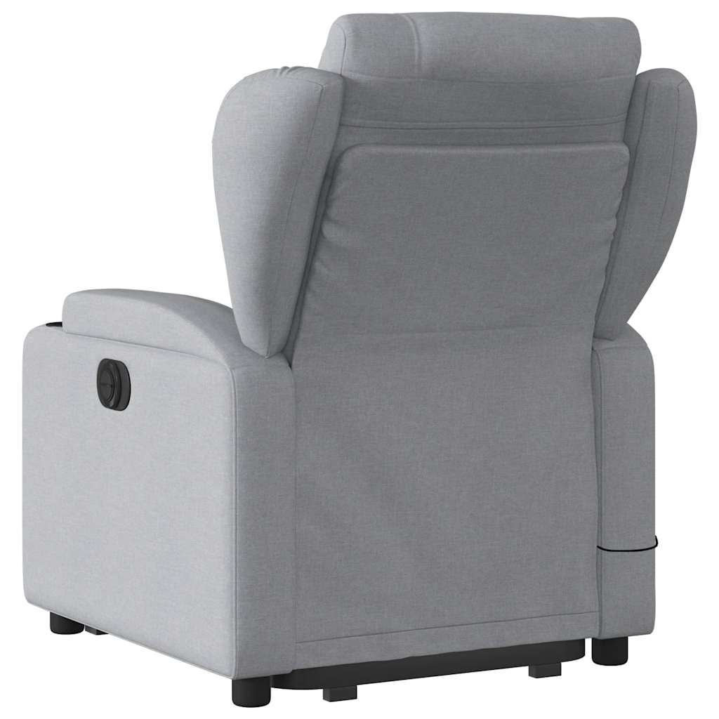 Fauteuil inclinable de massage électrique Gris clair Tissu - XIOS