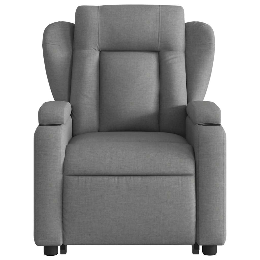 Fauteuil inclinable de massage électrique Gris foncé Tissu