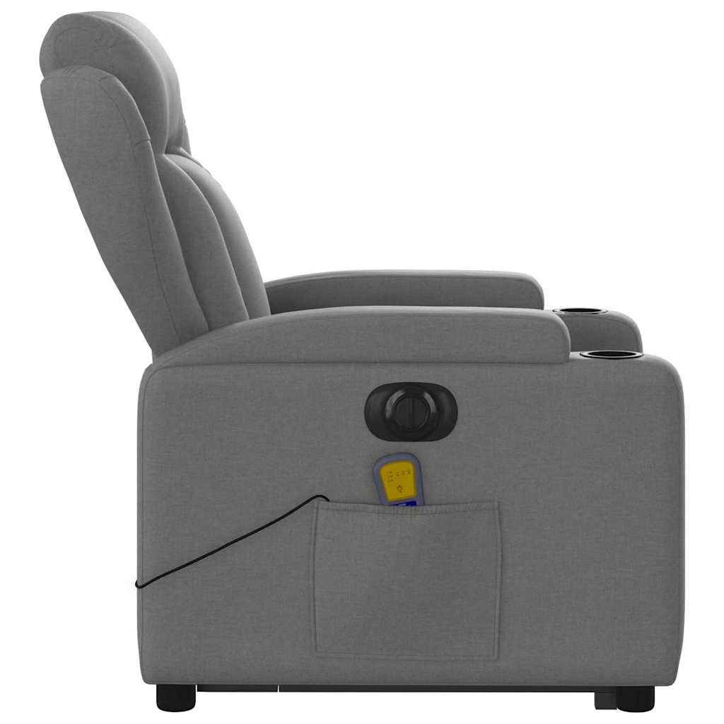 Fauteuil inclinable de massage électrique Gris foncé Tissu - XIOS