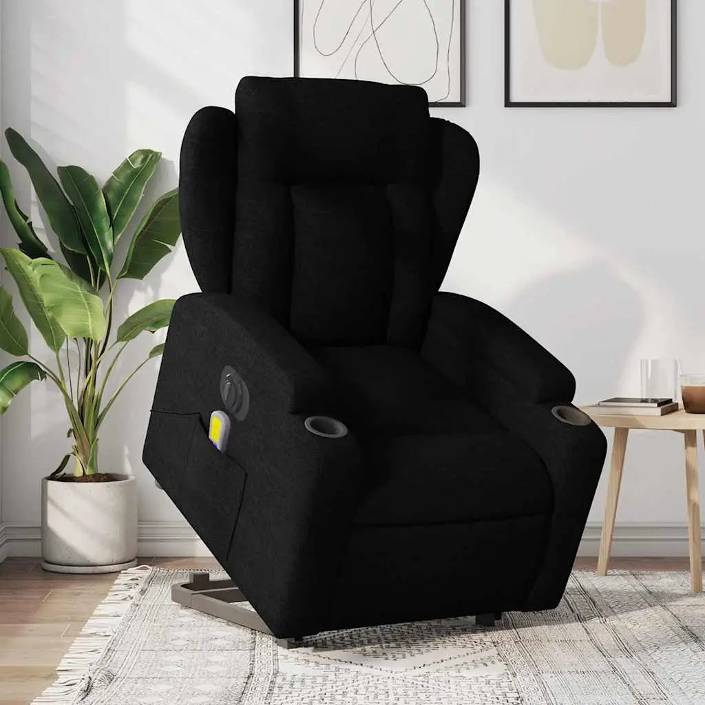 Fauteuil inclinable de massage électrique Noir Tissu - XIOS