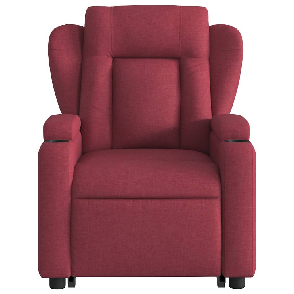 Fauteuil inclinable de massage électrique Rouge bordeaux Tissu