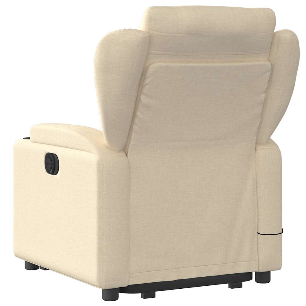 Fauteuil inclinable de massage électrique Crème Tissu - XIOS