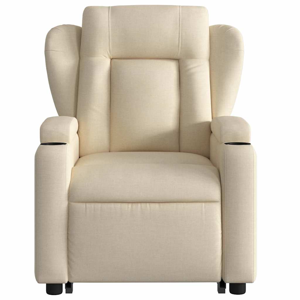 Fauteuil inclinable de massage électrique Crème Tissu - XIOS