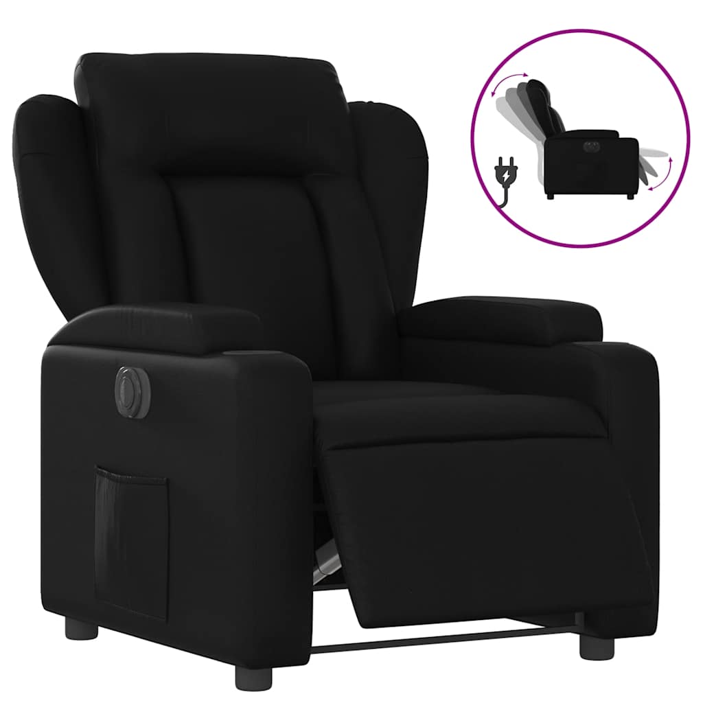 Fauteuil inclinable électrique Noir Similicuir - XIOS